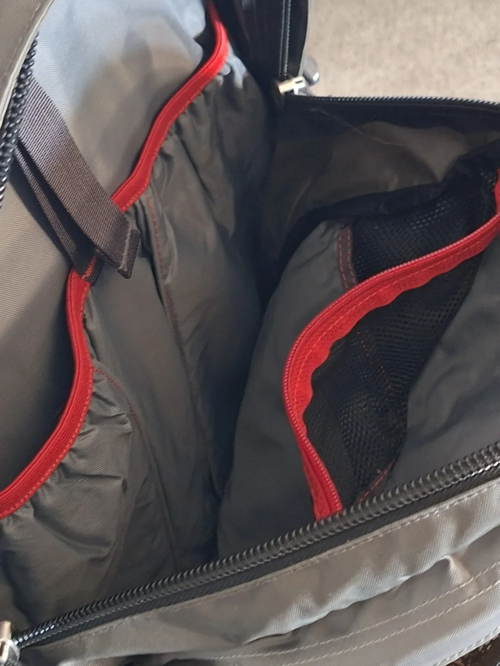 The North Face Men’s Gray and Orange Recon Backpack